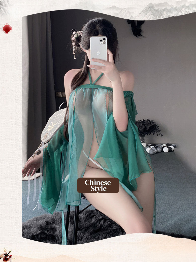 Hanfu-Inspired Sheer Ruqun & Thong blesssafe