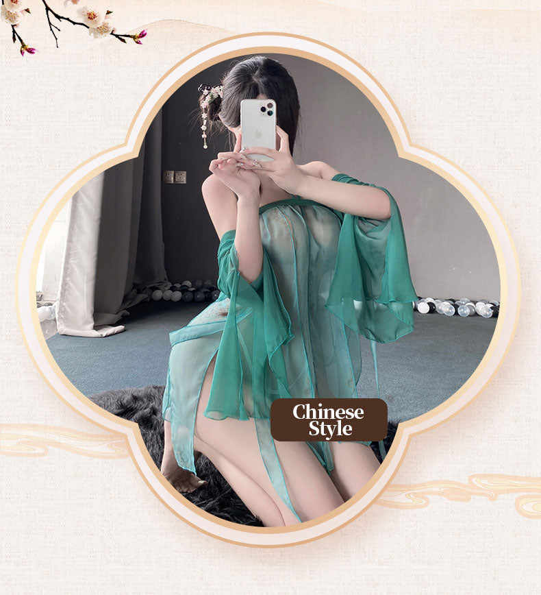 Hanfu-Inspired Sheer Ruqun & Thong blesssafe