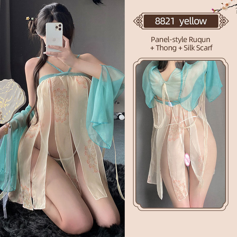 Hanfu-Inspired Sheer Ruqun & Thong blesssafe