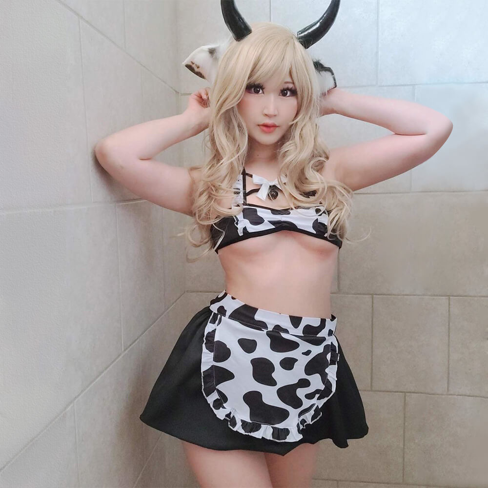 Anime Cow Bikini Lingerie Kawaii Japanese Cosplay Underwear Costume Blesssafe