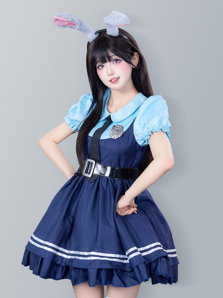 Cute Police Bunny Outfit - Anime Cop Officer Uniform Set blesssafe