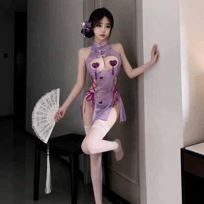 Purple Elegant Cheongsam blesssafe