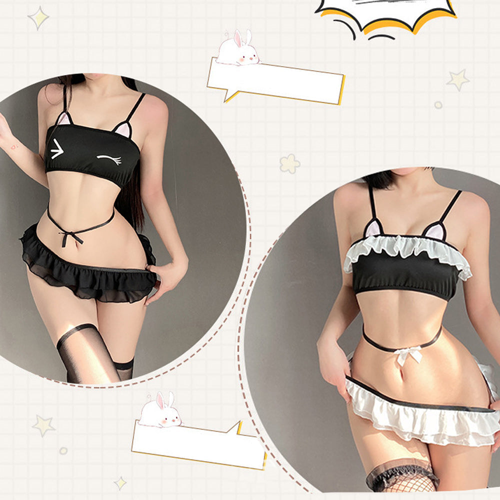 Kawaii Cat Cosplay Lolita Anime Lingerie Set blesssafe
