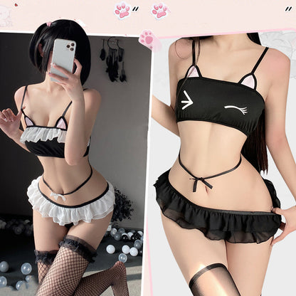 Kawaii Cat Cosplay Lolita Anime Lingerie Set blesssafe