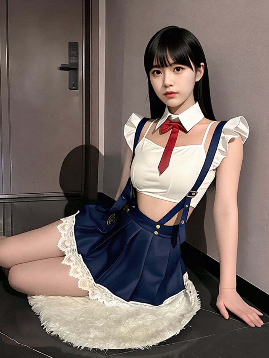 Anime-Inspired School Girl Costume - Sexy Tartan Student Lingerie Blesssafe