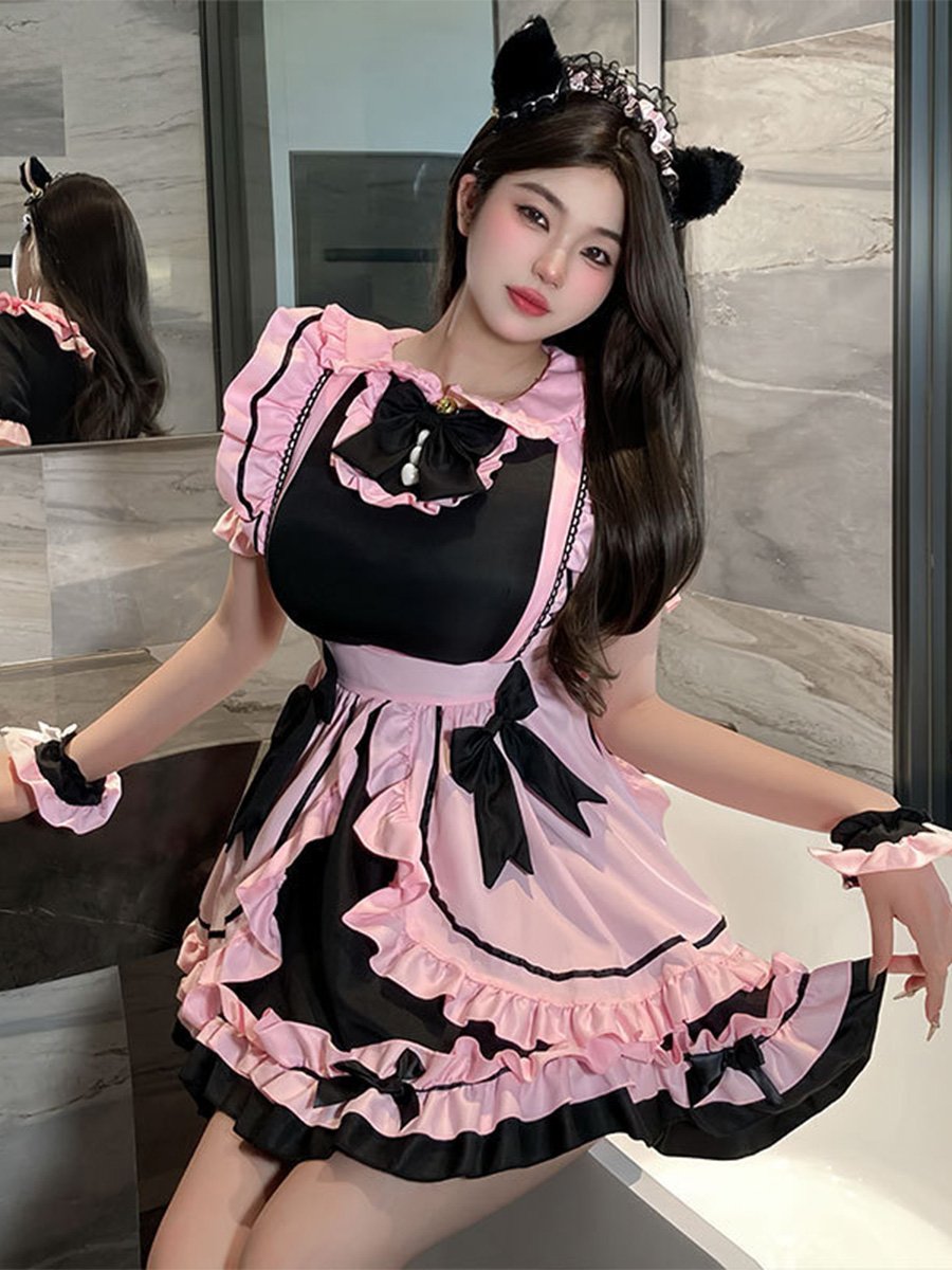 Charming Anime Maid Cafe Cosplay Costume Set Blesssafe