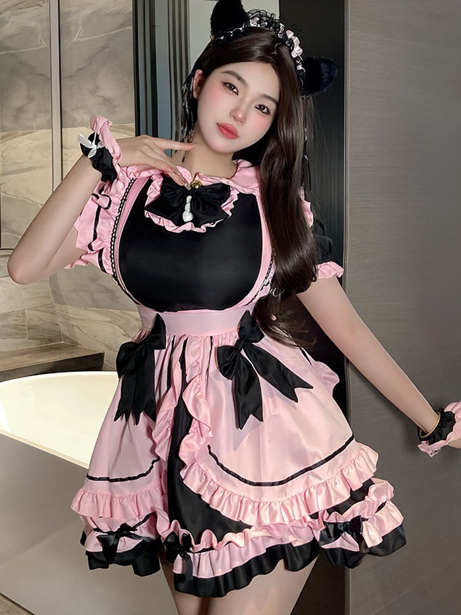 Charming Anime Maid Cafe Cosplay Costume Set Blesssafe