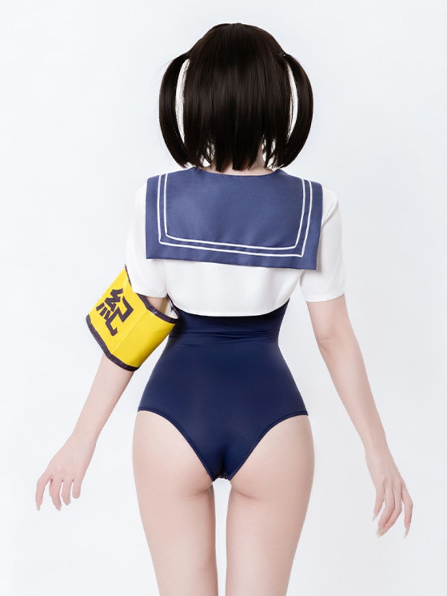Anime Schoolgirl Cosplay Bodysuit with Top - Two Piece Teddy Set Blesssafe