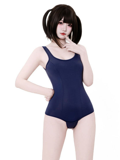 Anime Schoolgirl Cosplay Bodysuit with Top - Two Piece Teddy Set Blesssafe