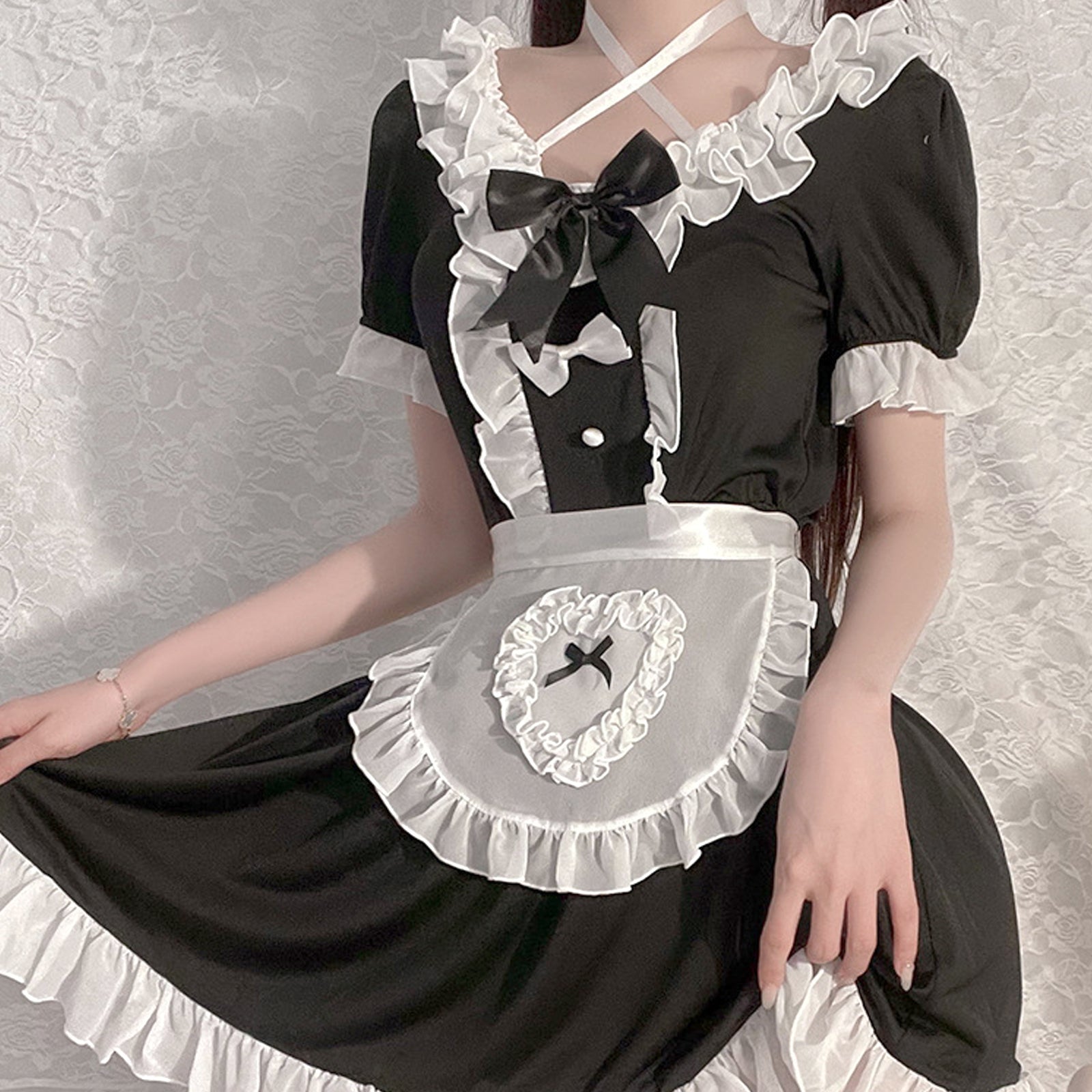 Anime Maid Cosplay Lingerie Japanese Lolita Dress Set Blesssafe