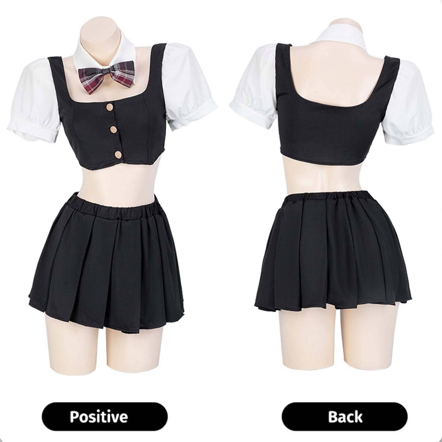 Anime Black Cosplay Uniform - Classic Dark JK Schoolgirl Sailor Blesssafe
