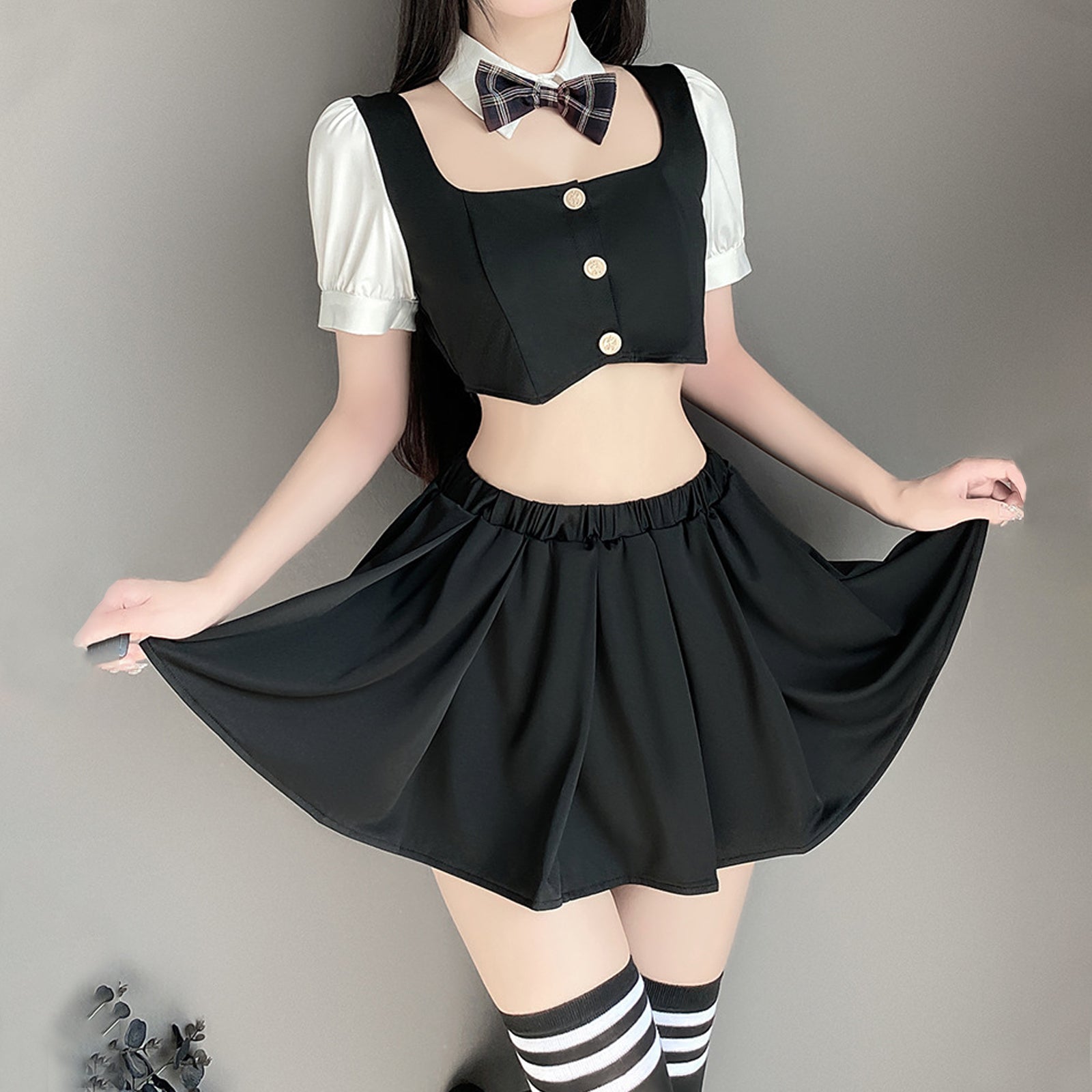 Anime Black Cosplay Uniform - Classic Dark JK Schoolgirl Sailor Blesssafe