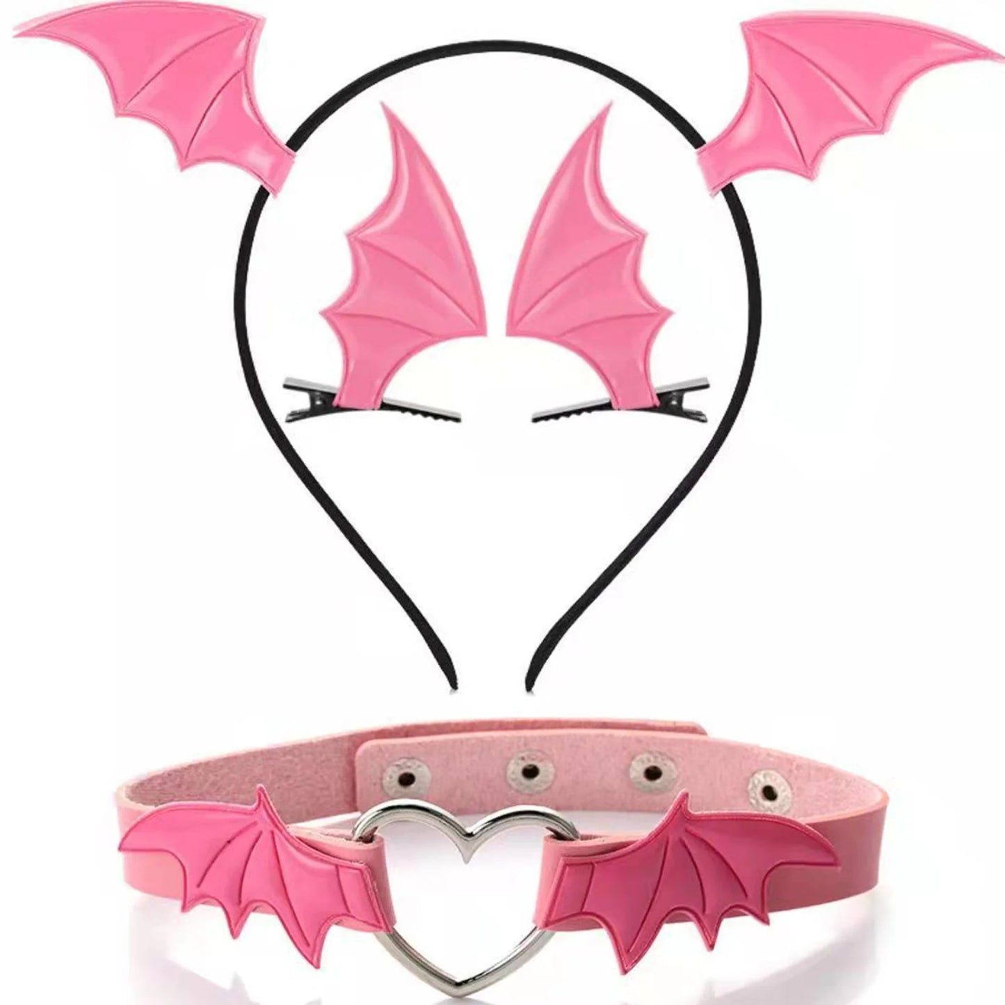 Angel Devil Cosplay Bat Wings & Choker Set