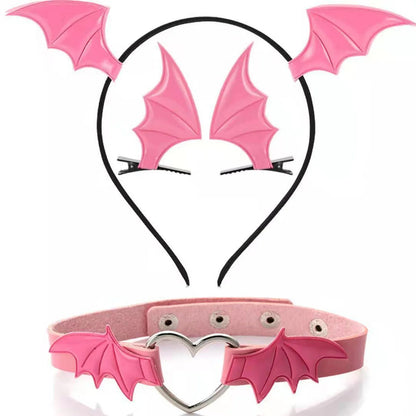 Angel Devil Cosplay Bat Wings & Choker Set