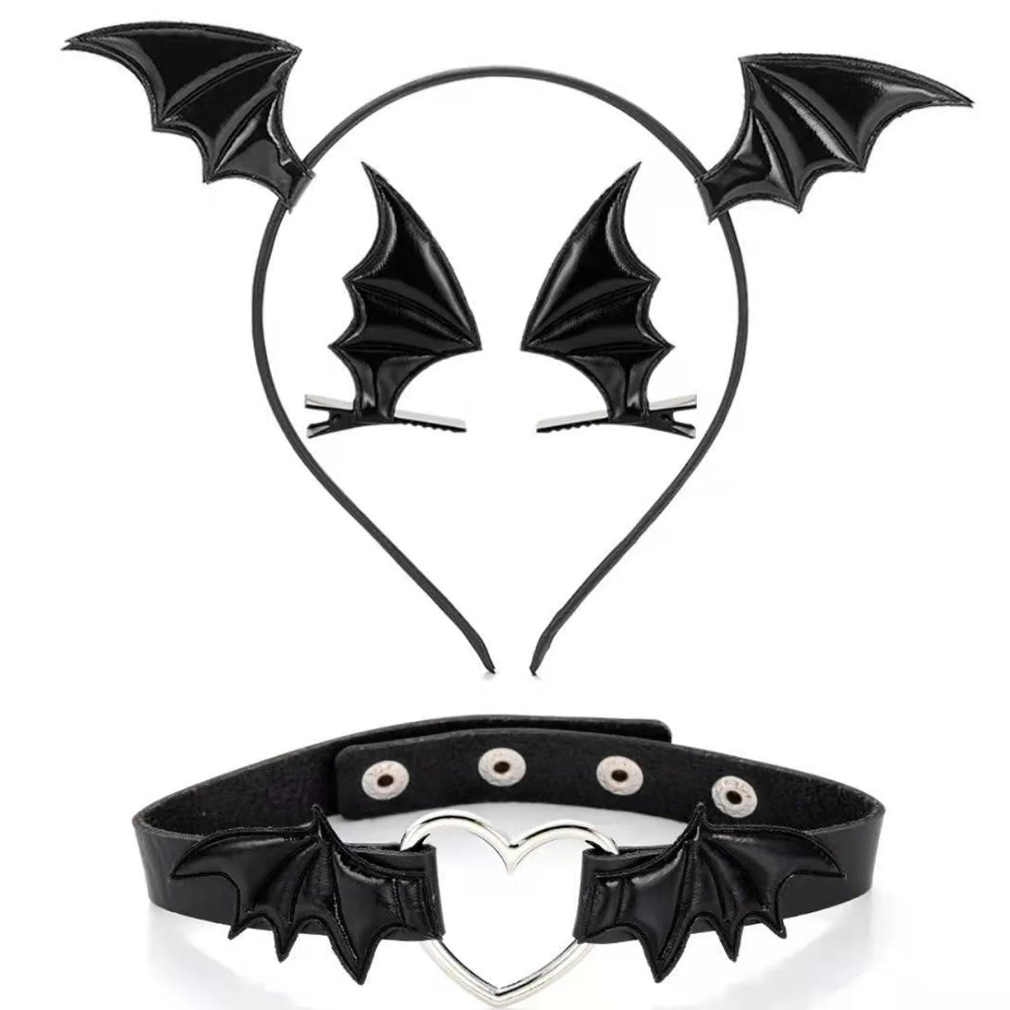 Angel Devil Cosplay Bat Wings & Choker Set