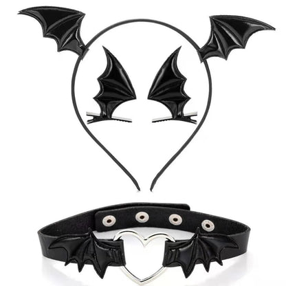 Angel Devil Cosplay Bat Wings & Choker Set