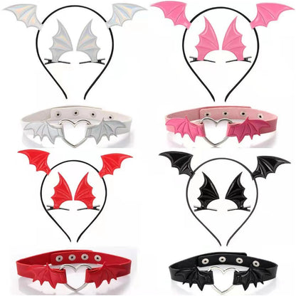 Angel Devil Cosplay Bat Wings & Choker Set