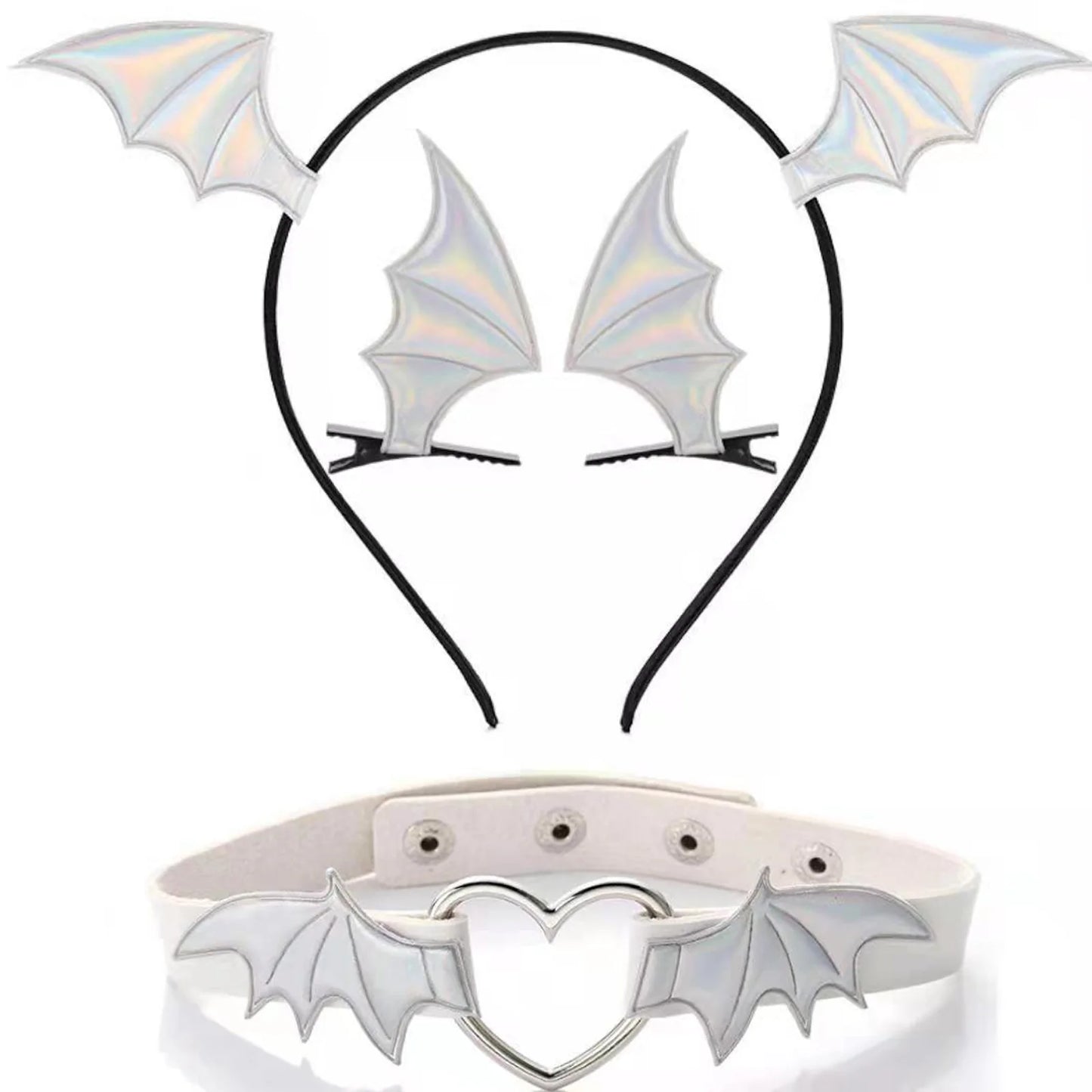 Angel Devil Cosplay Bat Wings & Choker Set