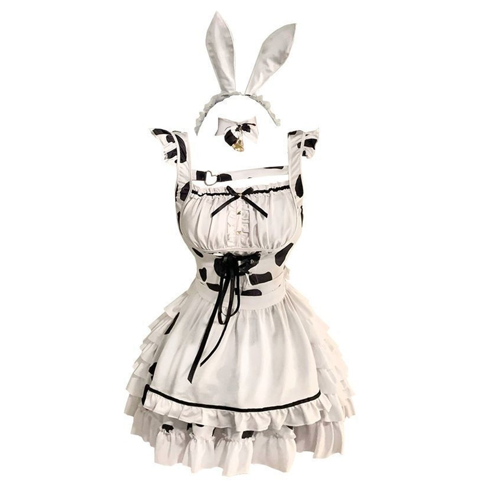 blesssafe Cute Maid Outfit Sweet Lolita Dress Anime Cow Cosplay Lingerie Outfits blesssafe