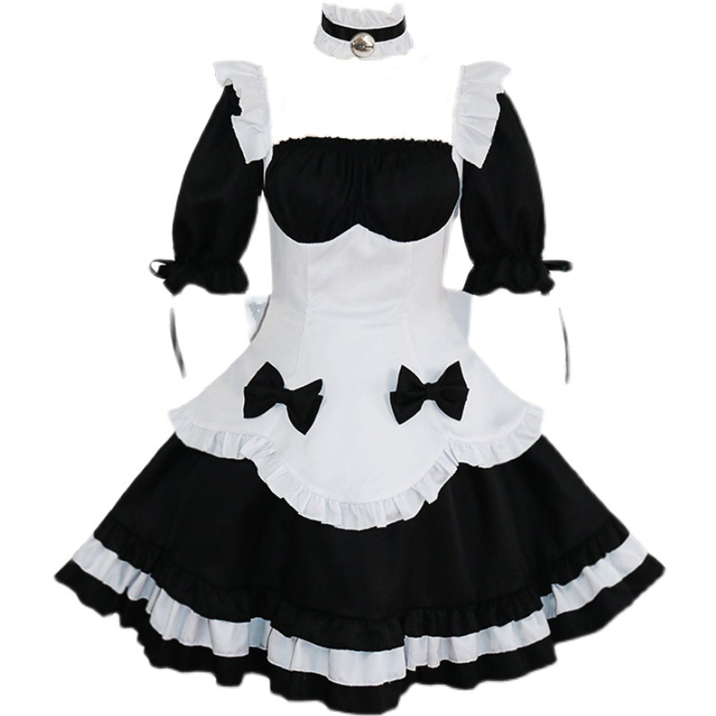 Deluxe Gothic Lolita Anime Maid 7-Piece Cosplay Costume Blesssafe