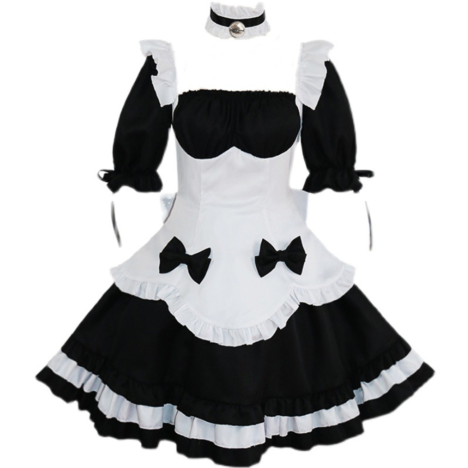 Deluxe Gothic Lolita Anime Maid 7-Piece Cosplay Costume Blesssafe