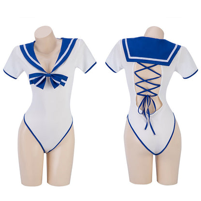 Back Lace-Up One Piece Lingerie - Sexy Corset Style Anime Teddy Blesssafe