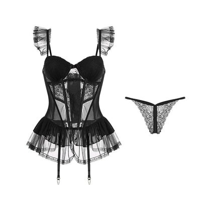 Lace Bustier Gothic Lingerie Corset Dress