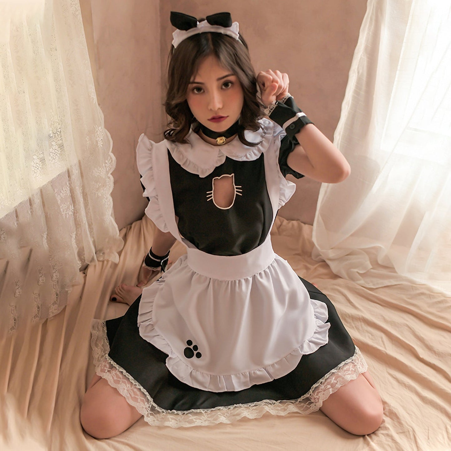 Neko Maid Cosplay Costume Lolita Fancy Dress Set Blesssafe