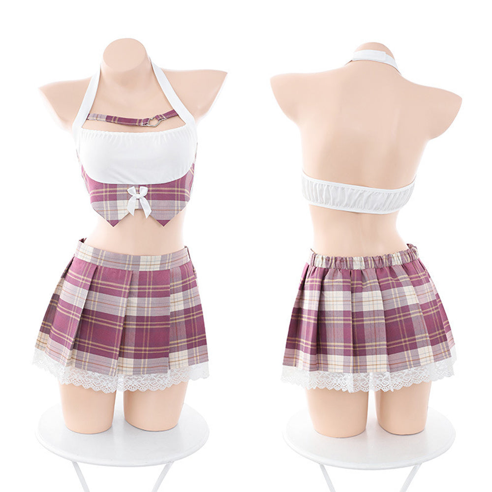 Anime Asian Cosplay Skirt Set - Two Piece Schoolgirl Costume Blesssafe