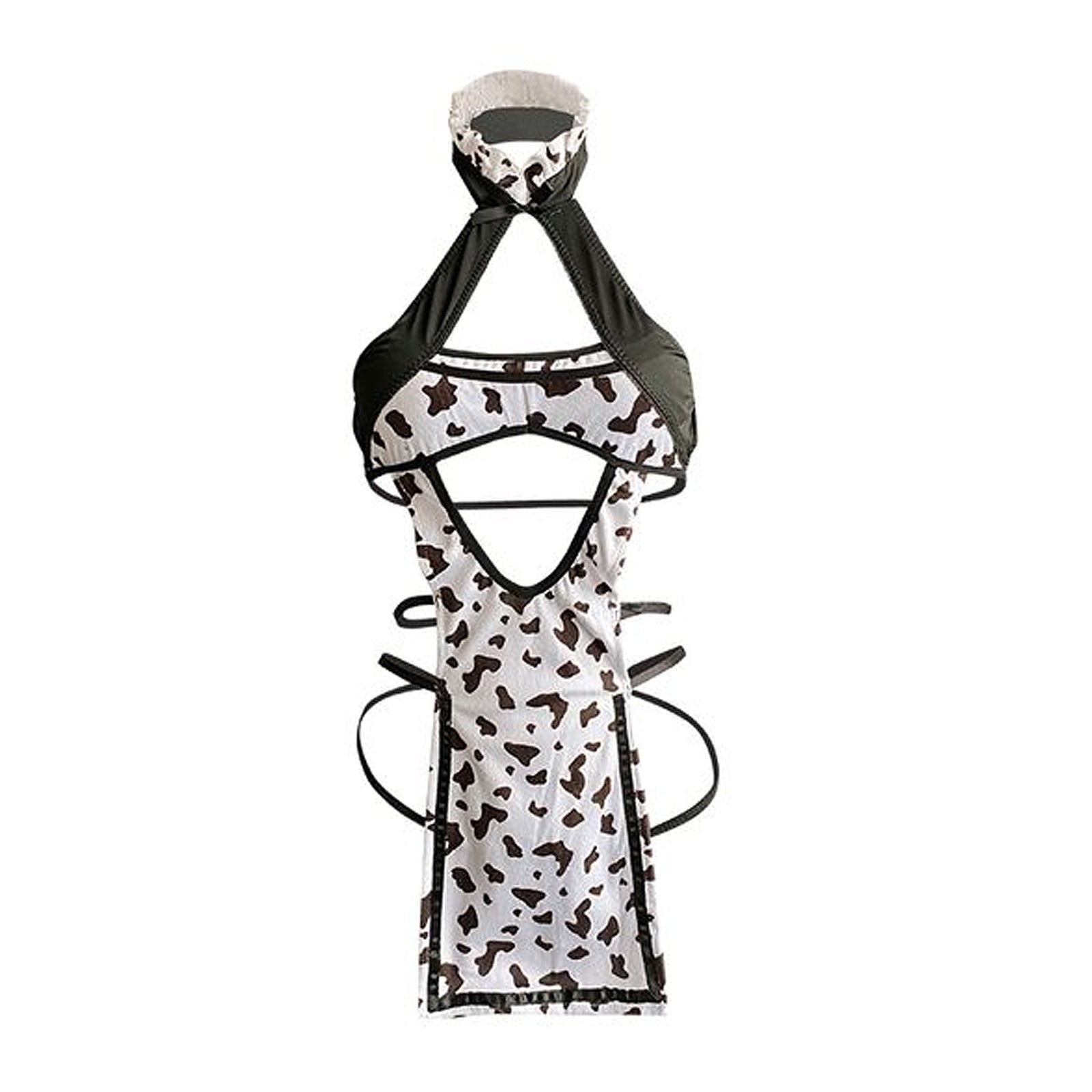 Blesssafe Sexy Cow Lingerie Cute Exotic Babydoll Dress Lolita Anime Cosplay Costume Blesssafe