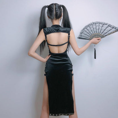Sexy Chinese Split Dress - Form Fitting Cheongsam Nightgown Blesssafe