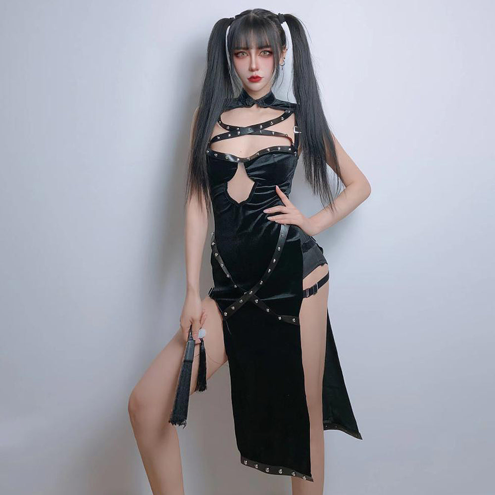 Sexy Chinese Split Dress - Form Fitting Cheongsam Nightgown Blesssafe