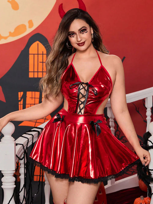 Plus Size Angel Devil Lingerie Cosplay Set blesssafe