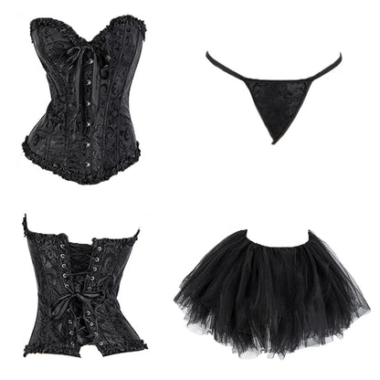 Dark Angel Devil Lingerie Corset Set