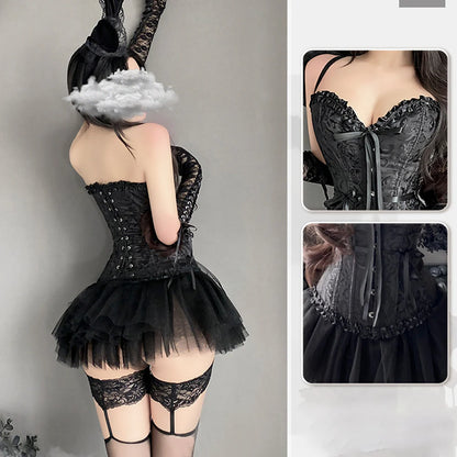 Dark Angel Devil Lingerie Corset Set