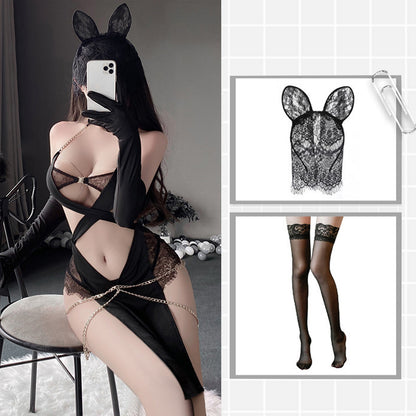 Sultry Neko Exotic Lingerie Goddess Anubis Cosplay Set blesssafe