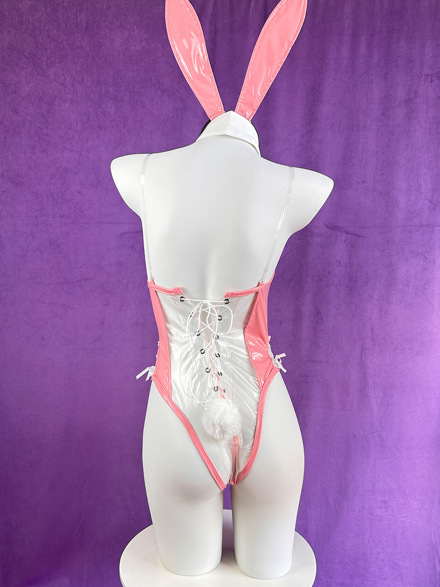 Pink Bunny Cosplay Costume - Cute Anime Rabbit Girl Bodysuit blesssafe