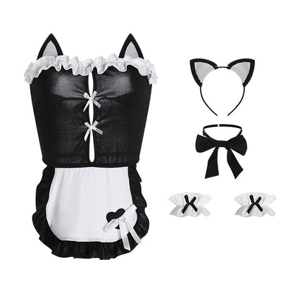 Sexy Cat Maid Lingerie Cute Kitten Cosplay Costume with Bow Choker blesssafe