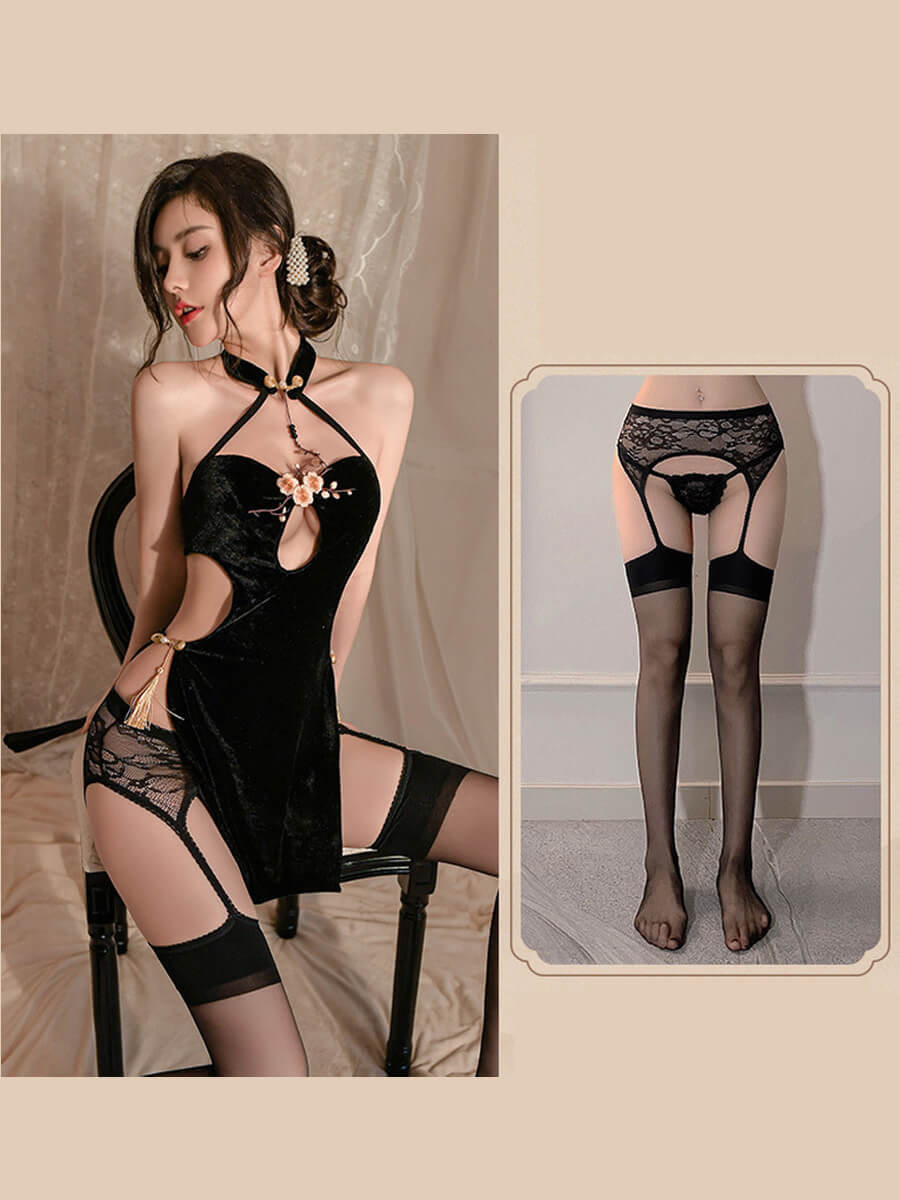 Plus Size Cheongsam Dress - Curvy Full Figure Chinese Lingerie Blesssafe