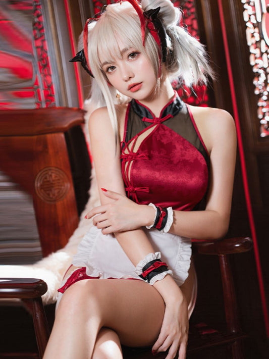 Anime Chinese-style Maid Costume - Lolita Servant Qipao Set Blesssafe