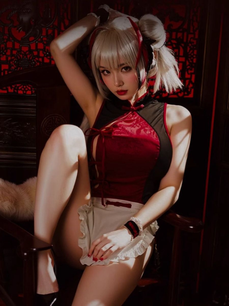 Anime Chinese-style Maid Costume - Lolita Servant Qipao Set Blesssafe