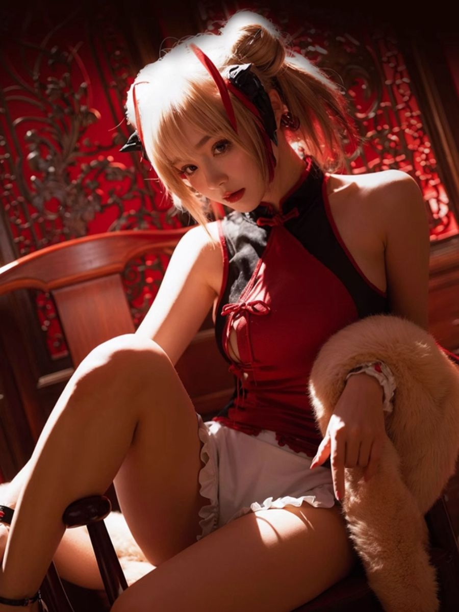 Anime Chinese-style Maid Costume - Lolita Servant Qipao Set Blesssafe