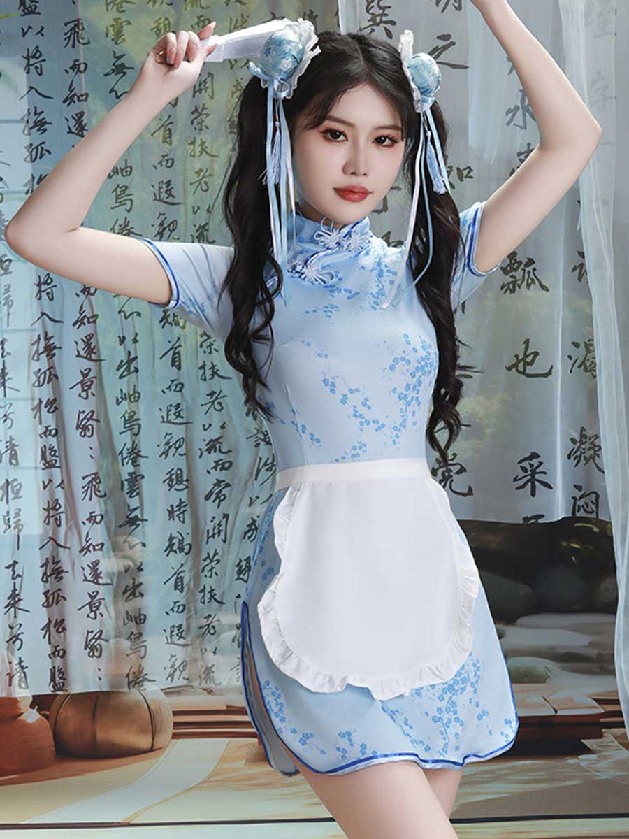 Chinese Traditional Qipao Dress - Elegant High Slit Cheongsam Blesssafe