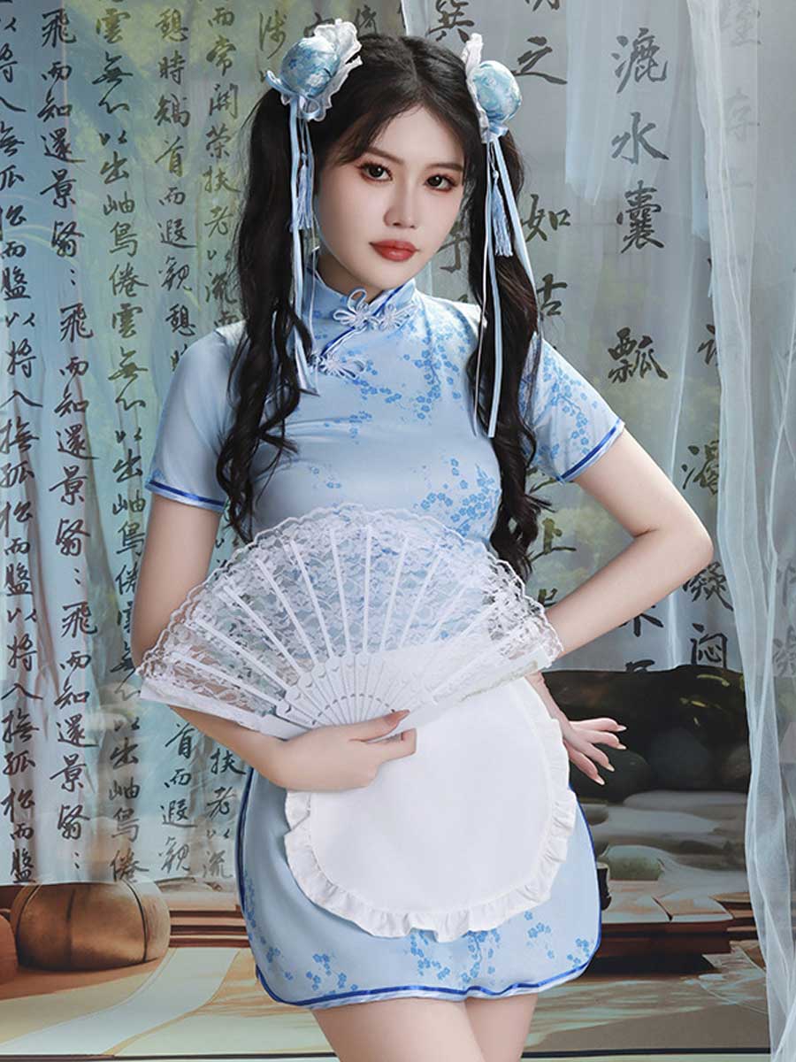 Chinese Traditional Qipao Dress - Elegant High Slit Cheongsam Blesssafe