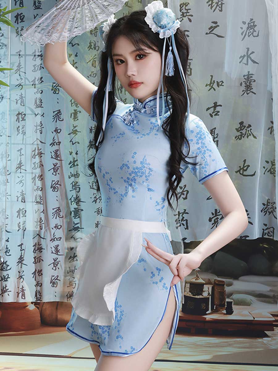 Chinese Traditional Qipao Dress - Elegant High Slit Cheongsam Blesssafe