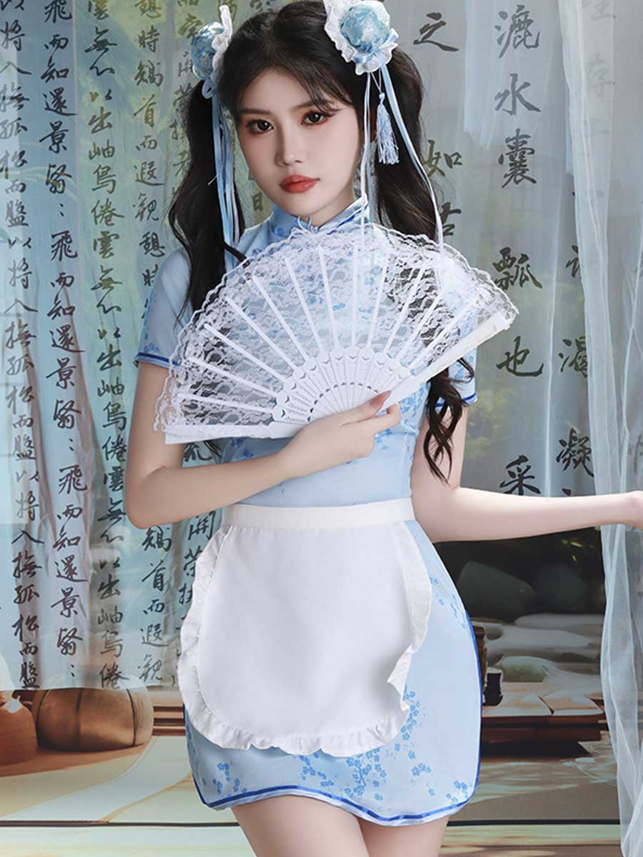 Chinese Traditional Qipao Dress - Elegant High Slit Cheongsam Blesssafe