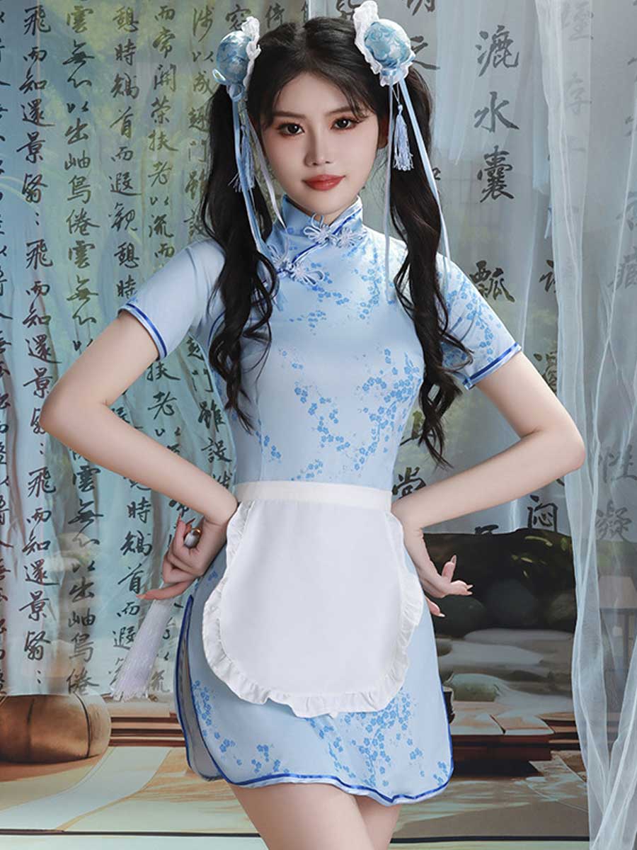 Chinese Traditional Qipao Dress - Elegant High Slit Cheongsam Blesssafe