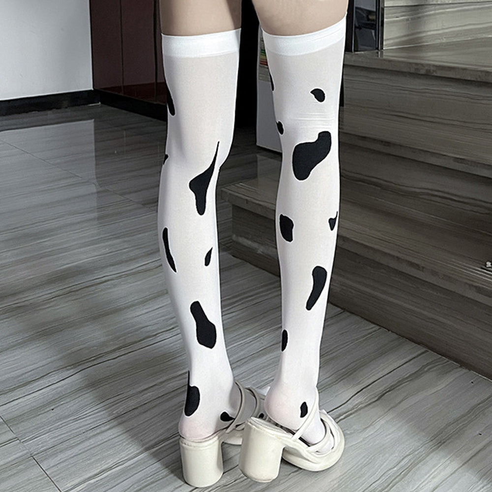 Cow Printed Thigh Highs Stockings Cow Cosplay Costume Accessories Blesssafe
