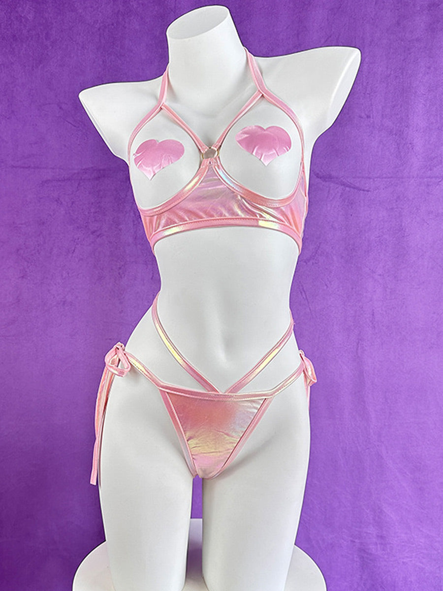 Cyber Bunny Reflective Costume - Holographic Glow Rave Gear blesssafe