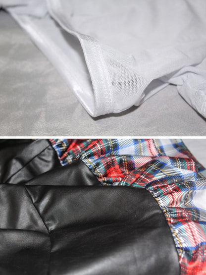 Edgy Plaid Schoolgirl Outfit - Sexy Alternative Anime Costume